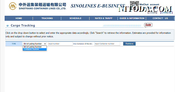 Sinotrans-tracking-xem-thong-tin-lo-hang đi qua Sinotrans