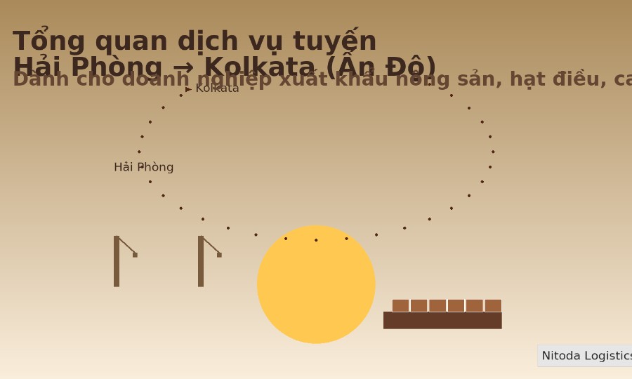 Tổng quan dịch vụ tuyến Hải Phòng → Kolkata: Giải pháp tối ưu cho xuất khẩu nông sản Việt Nam