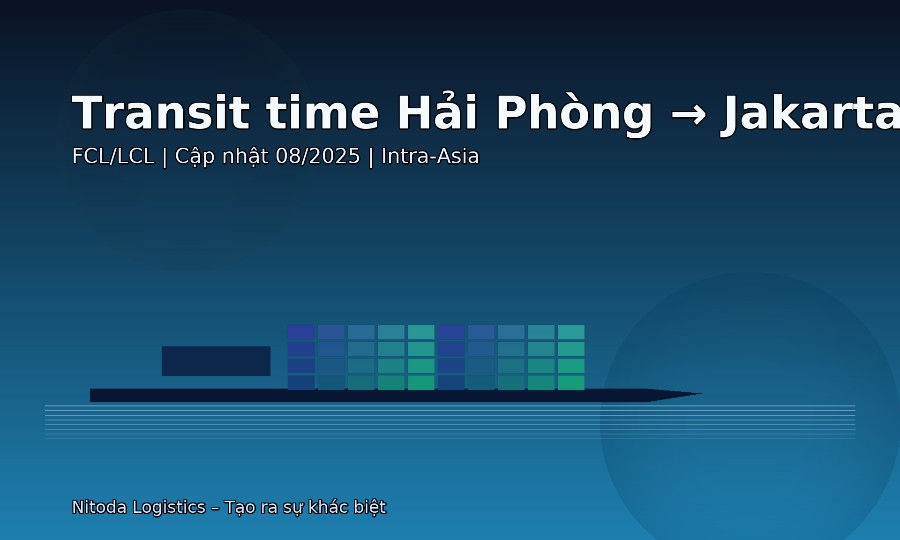 Transit time Hải Phòng → Jakarta (Tanjung Priok): Bản đồ thời gian & mẹo rút ngắn lịch trình