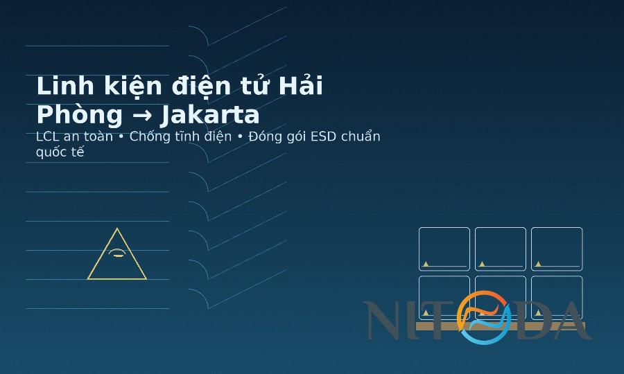 Linh kiện điện tử Hải Phòng → Jakarta: LCL an toàn & chống tĩnh điện