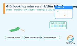 Giữ booking mùa vụ chè/tiêu tuyến Hải Phòng – Lampung: bí quyết thực chiến