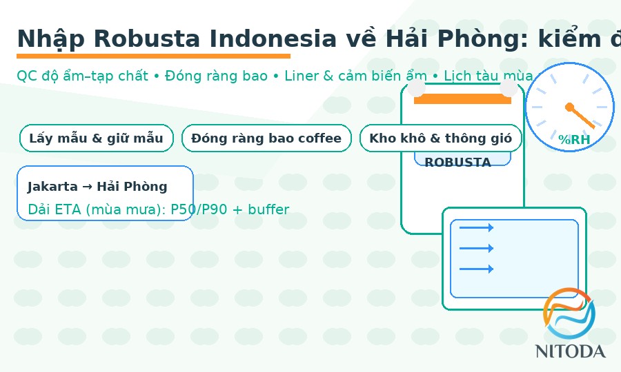 Nhập robusta Indonesia về Hải Phòng: kiểm định & bảo quản