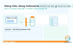 Hàng tiêu dùng Indonesia → Hải Phòng: QLCL & nhãn phụ