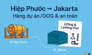 Hiệp Phước → Jakarta: hàng dự án/OOG & an toàn