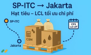 Hạt tiêu SP-ITC → Jakarta (LCL tối ưu chi phí): đi đều, về đúng, không “đội” tiền