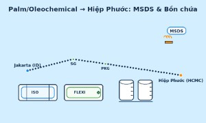 Nhập Palm Oil/Oleochemical về Hiệp Phước (MSDS & bồn chứa)